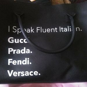 -Fluent Italian tote bag